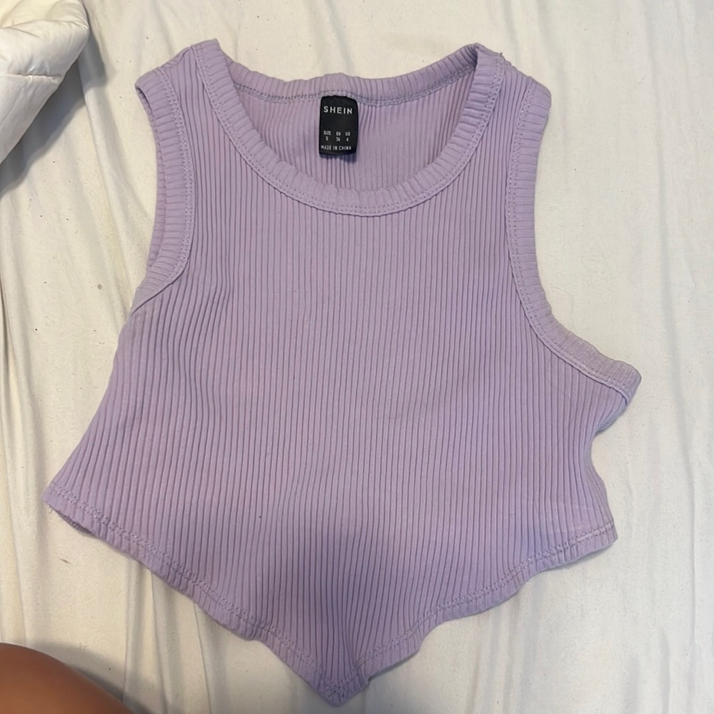 Purple crop top, size small